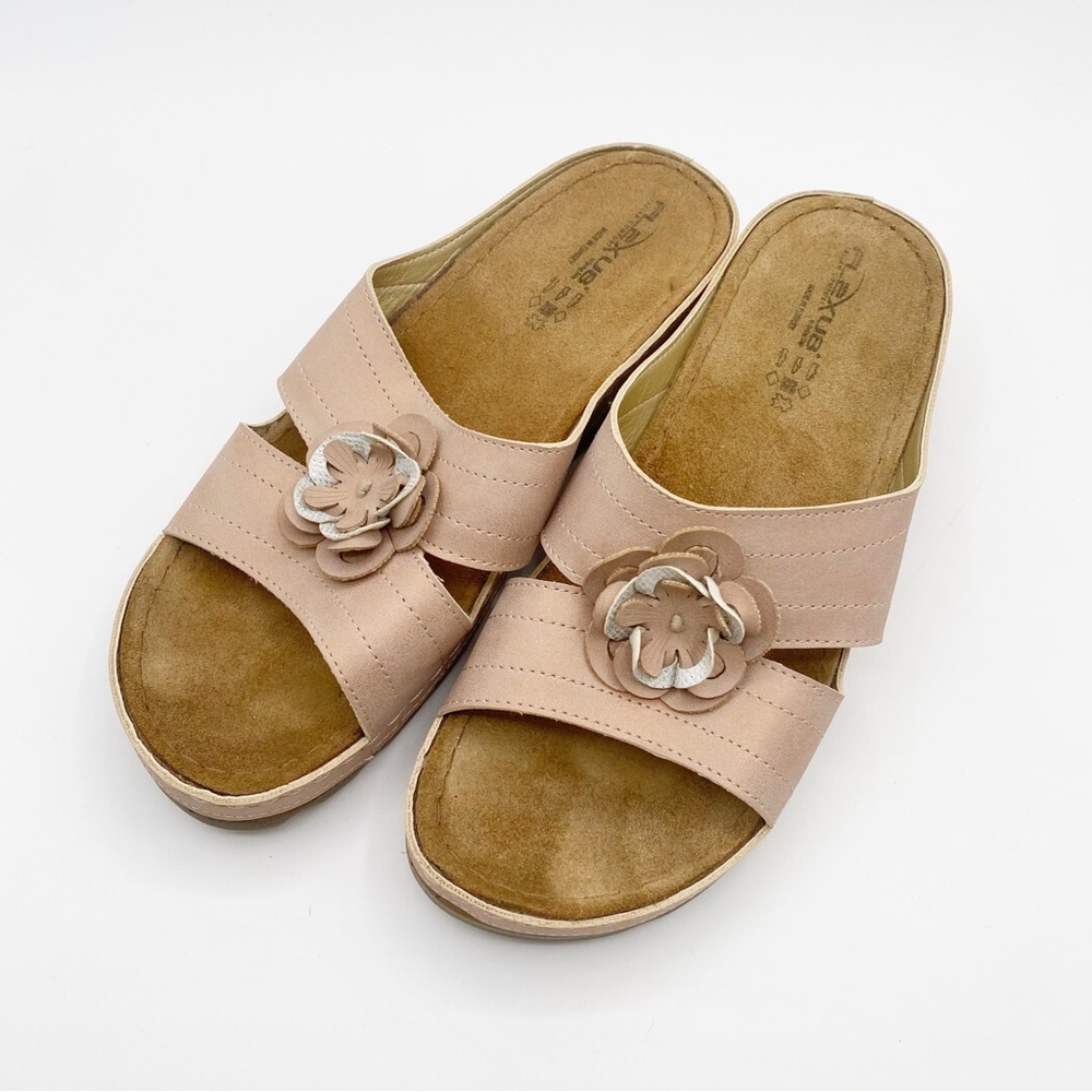 Flexus by Spring Step Sandals Slip onFloral Accent Comfort Casual Elegant Size 9 - Picture 2 of 9